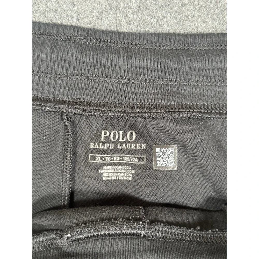 Polo Ralph Lauren Double Knit Jogger Pants‎ Mens Size XL Black Sweatpants